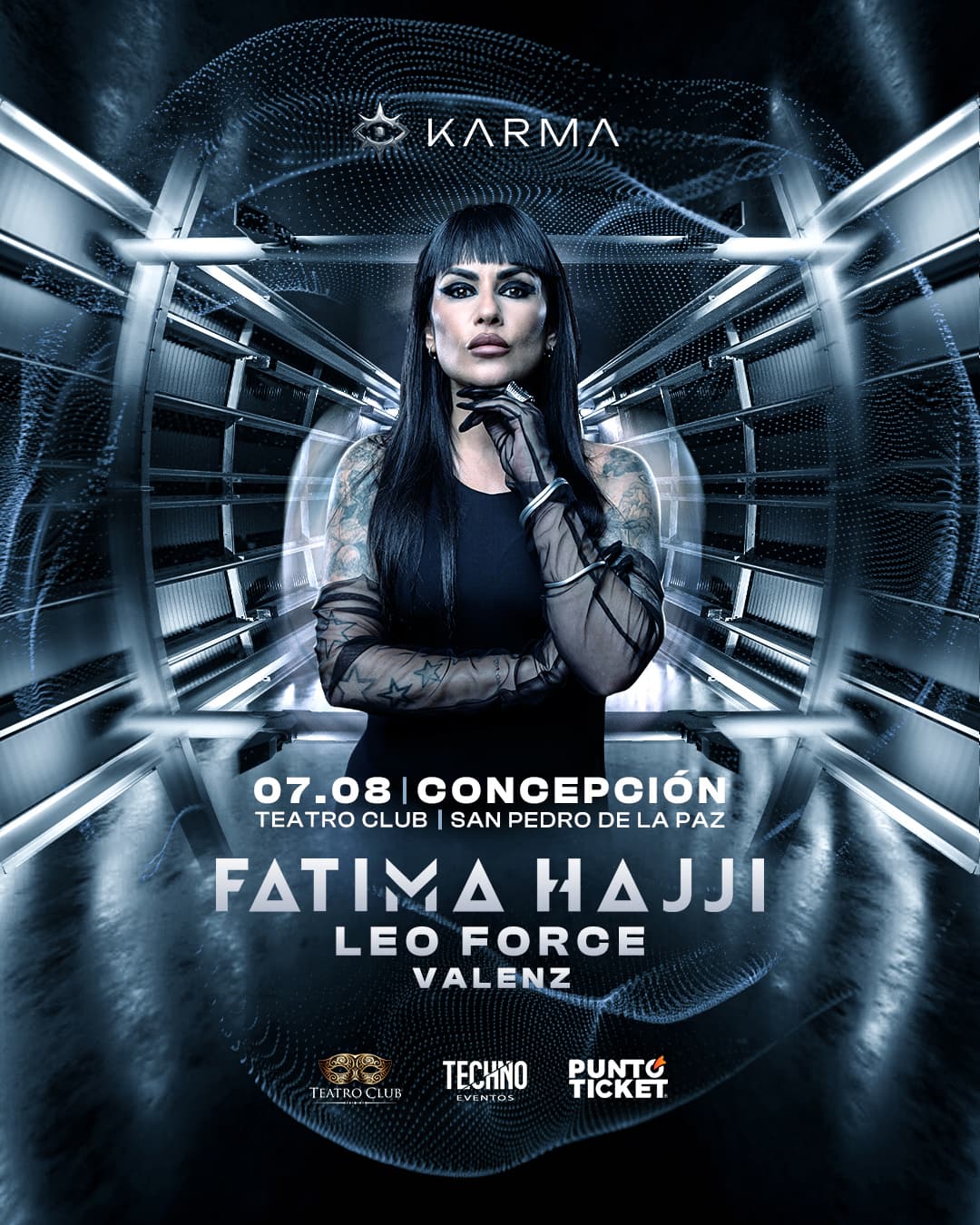 Fatima Hajji llega a Concepcion con Karma Techno en Teatro Club