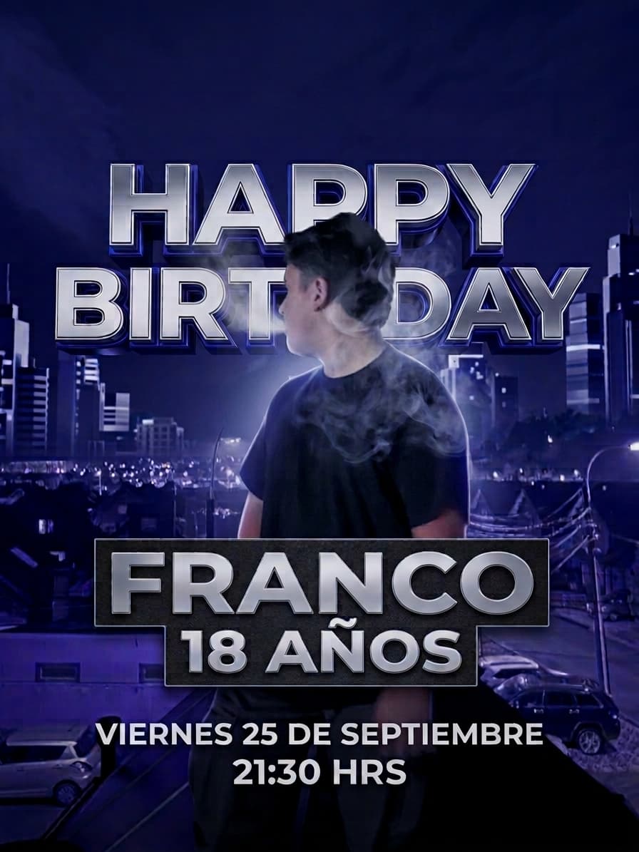 Cumpleaños Franco 18 años · Teatro Club · 25 septiembre
